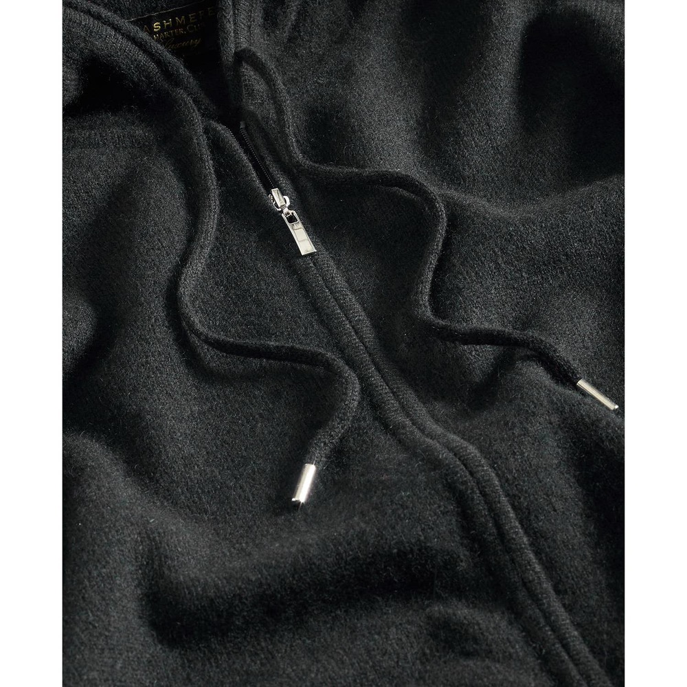 SOLD //Charter Club Women's 100% Cashmere Zip Hoodie Black NWT $189 Size X-Small - Picture 2 of 11